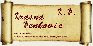 Krasna Menković vizit kartica